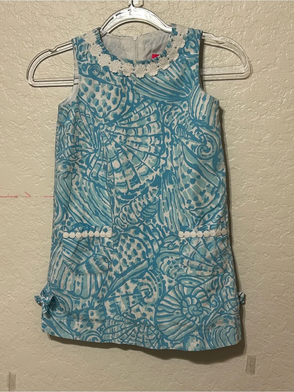 ⚓️Lilly Pulitzer Light Blue Printed Sleeveless Dress size 6 GUC